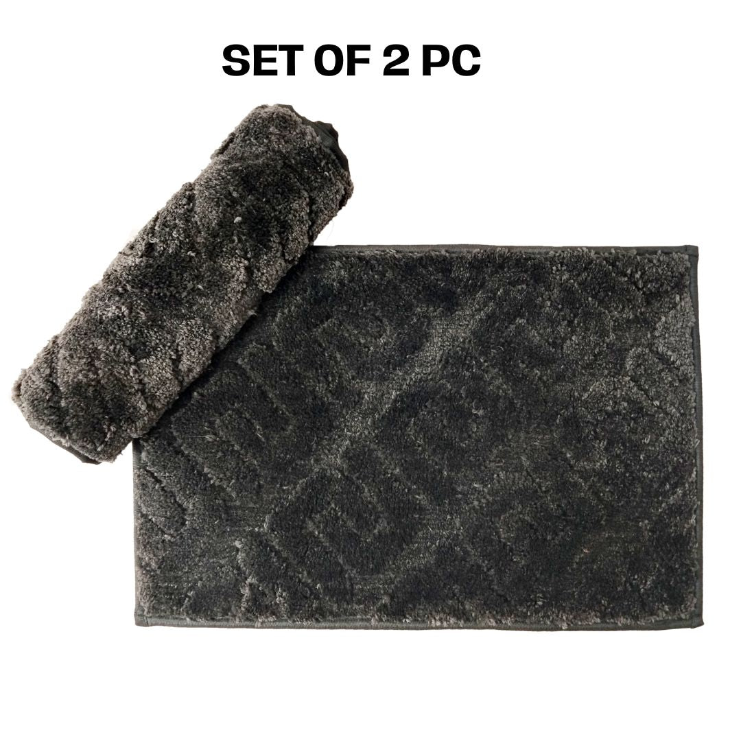 Elevate Entryways: High-Low Design Doormat Set (2 Pack), 40cm x 60cm, TRP Backing, Ideal for Kitchen, Living Room, and Dining Room