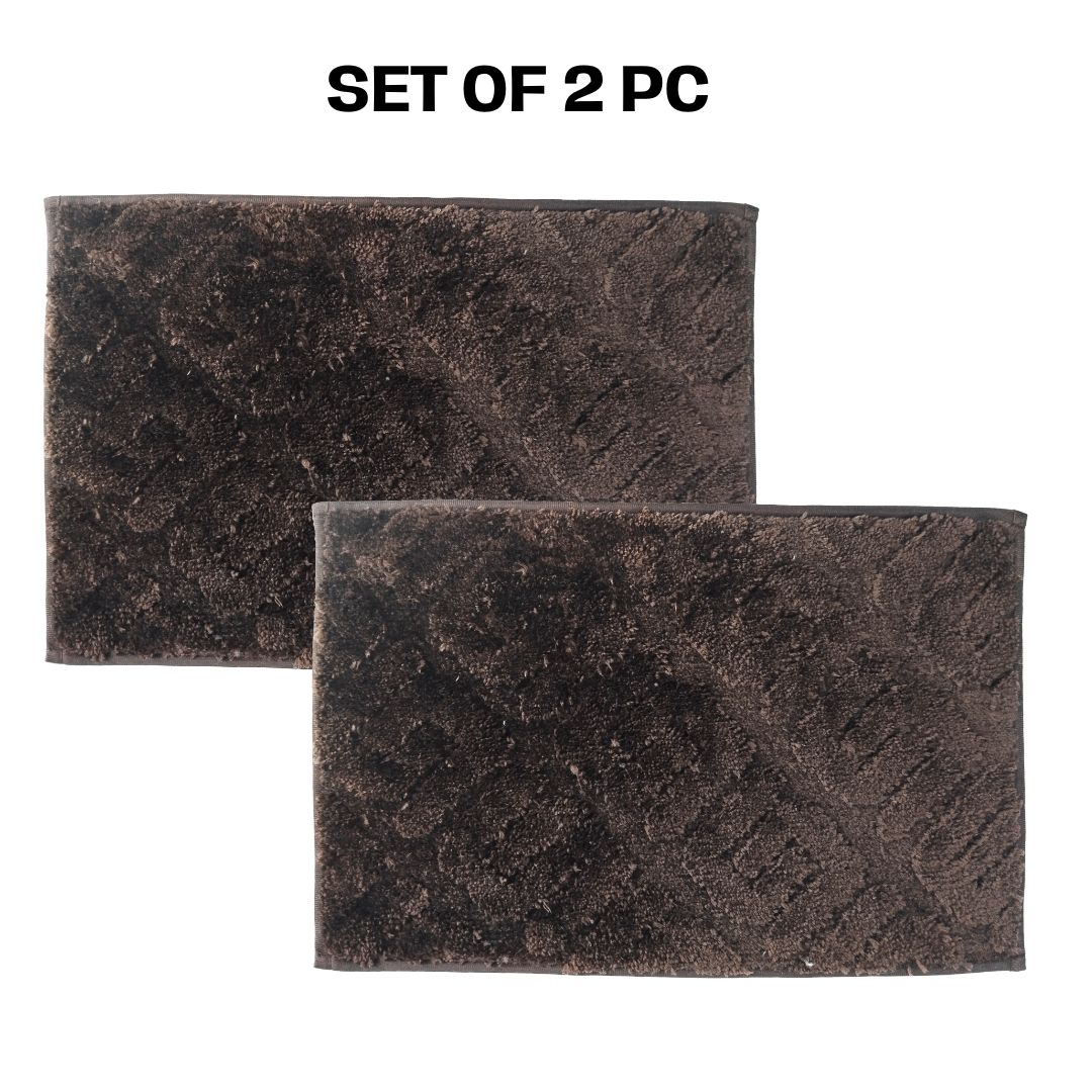 Elevate Entryways: High-Low Design Doormat Set (2 Pack), 40cm x 60cm, TRP Backing, Ideal for Kitchen, Living Room, and Dining Room