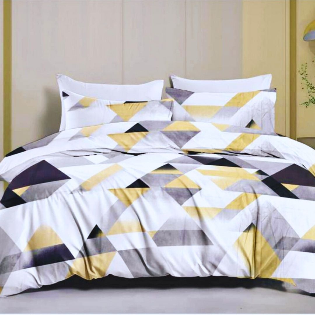 Leona Bedsheet Set: Classic Comfort Collection - 1 Bed Sheet + 2 Pillow Covers, Beland Cotton Fabric.