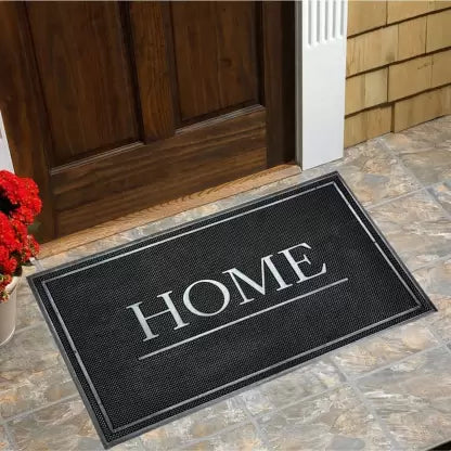OMEGA DOORMAT; Microfiber Striped Anti Skid Bathmats (Rubber, 45x75 Cm), Large Rectangle