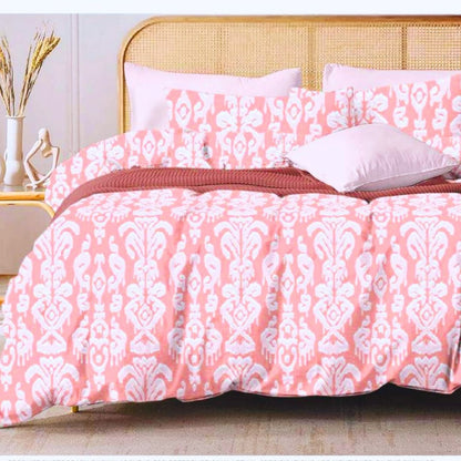 Leona Bedsheet Set: Classic Comfort Collection - 1 Bed Sheet + 2 Pillow Covers, Beland Cotton Fabric.