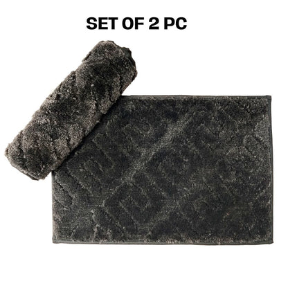 Elevate Entryways: High-Low Design Doormat Set (2 Pack), 40cm x 60cm, TRP Backing, Ideal for Kitchen, Living Room, and Dining Room
