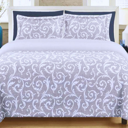 Leona Bedsheet Set: Classic Comfort Collection - 1 Bed Sheet + 2 Pillow Covers, Beland Cotton Fabric.