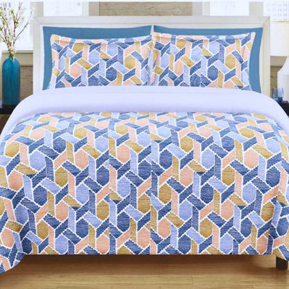 Leona Bedsheet Set: Classic Comfort Collection - 1 Bed Sheet + 2 Pillow Covers, Beland Cotton Fabric.